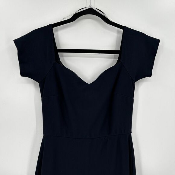 LULUS How Much I Care Midnight Blue Off-the-Shoulder Ruffle Midi Dress Medium - Picture 5 of 8
